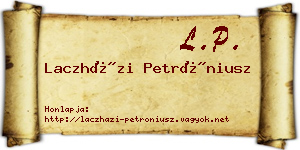 Laczházi Petróniusz névjegykártya